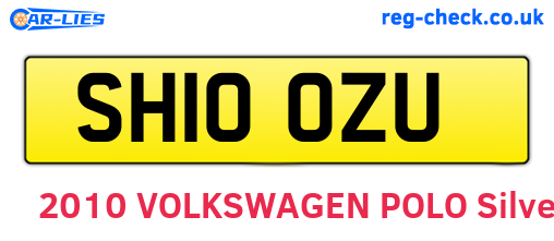 SH10OZU are the vehicle registration plates.