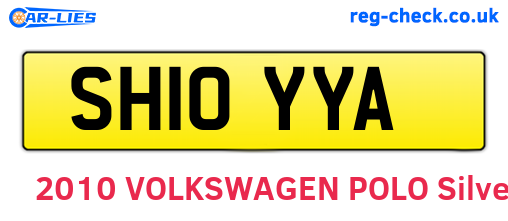 SH10YYA are the vehicle registration plates.