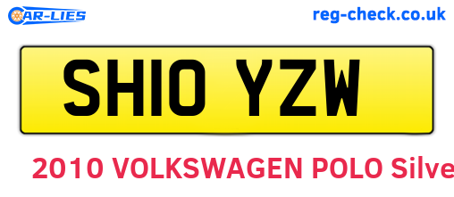 SH10YZW are the vehicle registration plates.