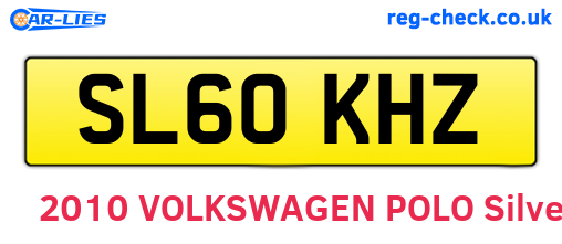 SL60KHZ are the vehicle registration plates.