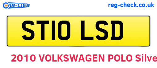 ST10LSD are the vehicle registration plates.