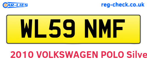 WL59NMF are the vehicle registration plates.