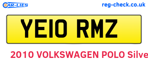 YE10RMZ are the vehicle registration plates.