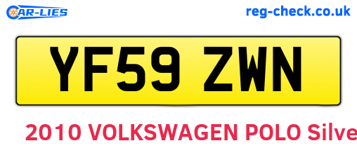 YF59ZWN are the vehicle registration plates.