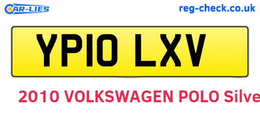 YP10LXV are the vehicle registration plates.