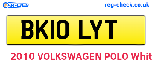 BK10LYT are the vehicle registration plates.
