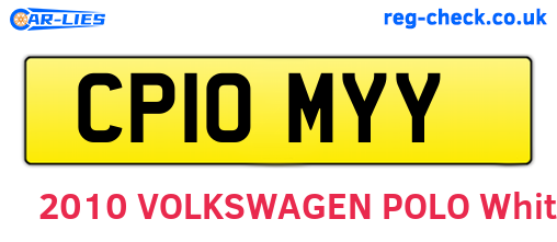 CP10MYY are the vehicle registration plates.