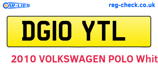DG10YTL are the vehicle registration plates.