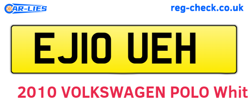 EJ10UEH are the vehicle registration plates.