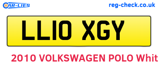 LL10XGY are the vehicle registration plates.
