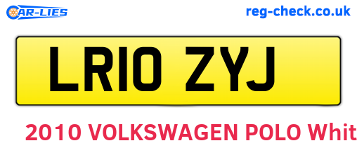 LR10ZYJ are the vehicle registration plates.