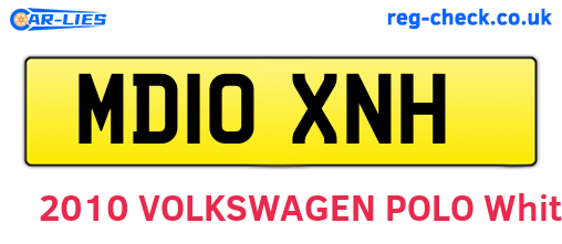 MD10XNH are the vehicle registration plates.