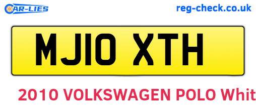 MJ10XTH are the vehicle registration plates.