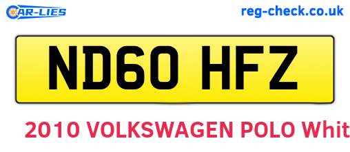 ND60HFZ are the vehicle registration plates.