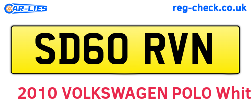 SD60RVN are the vehicle registration plates.
