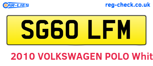SG60LFM are the vehicle registration plates.