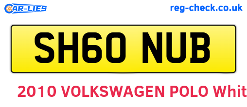 SH60NUB are the vehicle registration plates.