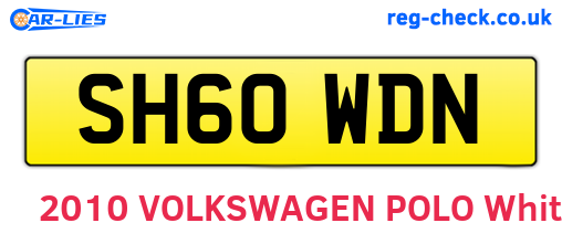 SH60WDN are the vehicle registration plates.