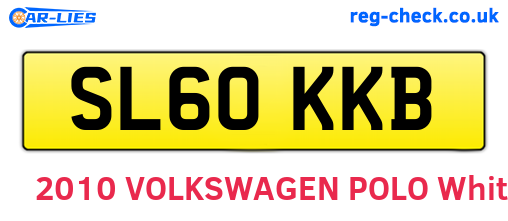 SL60KKB are the vehicle registration plates.
