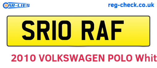 SR10RAF are the vehicle registration plates.
