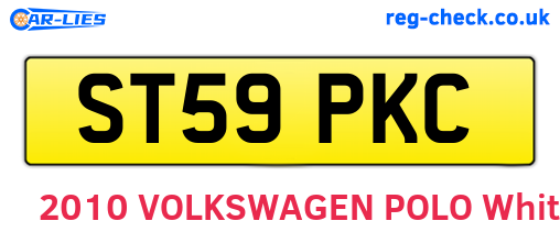 ST59PKC are the vehicle registration plates.