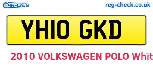 YH10GKD are the vehicle registration plates.