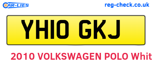 YH10GKJ are the vehicle registration plates.