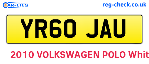 YR60JAU are the vehicle registration plates.