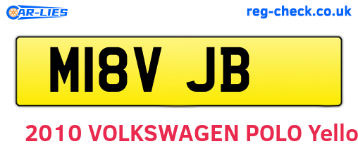 M18VJB are the vehicle registration plates.