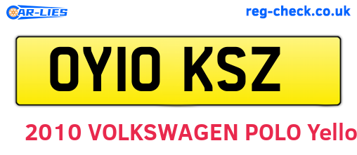 OY10KSZ are the vehicle registration plates.