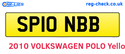 SP10NBB are the vehicle registration plates.