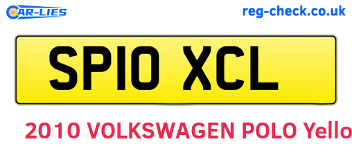 SP10XCL are the vehicle registration plates.
