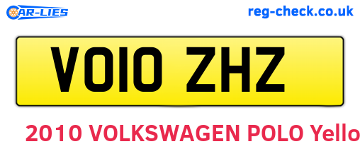 VO10ZHZ are the vehicle registration plates.