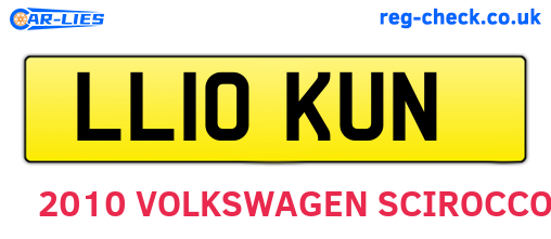 LL10KUN are the vehicle registration plates.