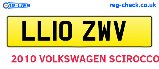 LL10ZWV are the vehicle registration plates.