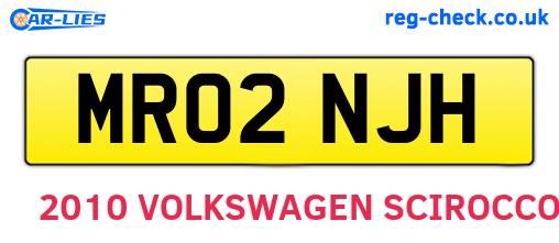 MR02NJH are the vehicle registration plates.