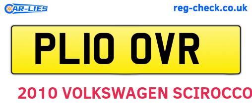 PL10OVR are the vehicle registration plates.
