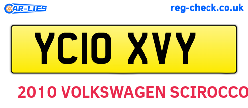 YC10XVY are the vehicle registration plates.