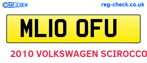 ML10OFU are the vehicle registration plates.