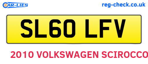 SL60LFV are the vehicle registration plates.