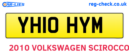 YH10HYM are the vehicle registration plates.