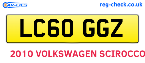 LC60GGZ are the vehicle registration plates.