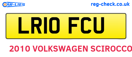 LR10FCU are the vehicle registration plates.