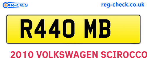 R44OMB are the vehicle registration plates.