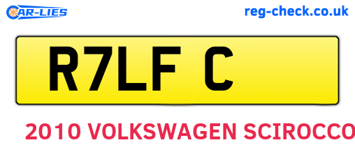 R7LFC are the vehicle registration plates.