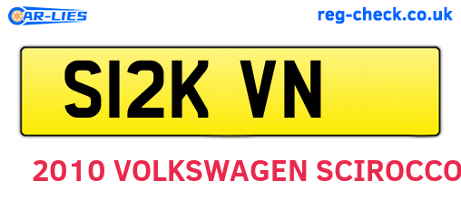 S12KVN are the vehicle registration plates.