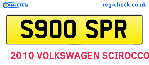 S900SPR are the vehicle registration plates.