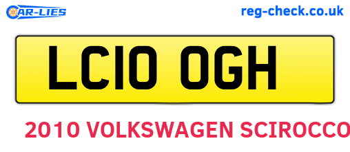 LC10OGH are the vehicle registration plates.