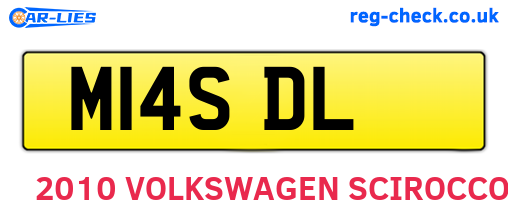 M14SDL are the vehicle registration plates.