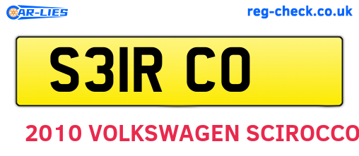 S31RCO are the vehicle registration plates.